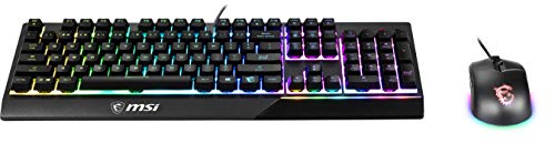 MSI Vigor GK30 Combo, 6-Zone RGB GK30 Gaming Keyboard & GM11 Gaming Mouse, Water Repellent & Splash-Proof, 5000 DPI