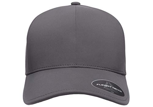 Flexfit Mens Delta Seamless Baseball Cap, Dark Grey, Large-X-Large US