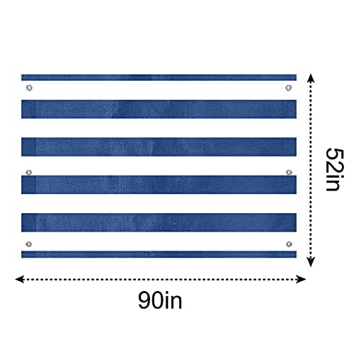 ABCCANOPY 52"X90" Swing Set Replacement Tarp for Playgrounds, Shade Screens (Navy Blue/White)