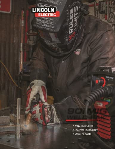 Lincoln Electric 90i MIG and Flux Core Wire Feed Weld-PAK Welder, 120V Welding Machine, Portable w/Shoulder Strap, Protective Metal Case, Best for Small Jobs, K5256-1