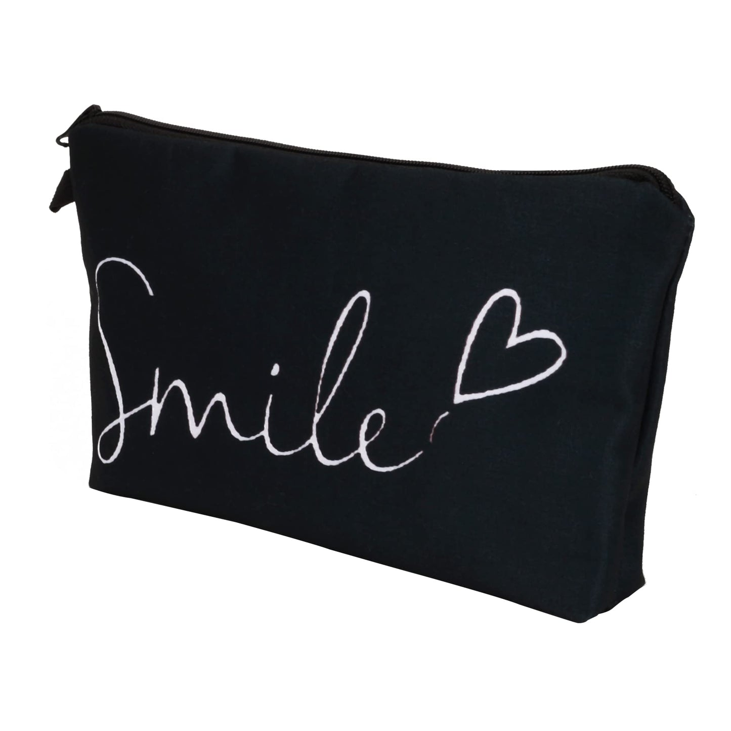 Aiphamy Cute Travel Makeup Bag Cosmetic Bag Small Pouch Gift for Women (Smile)