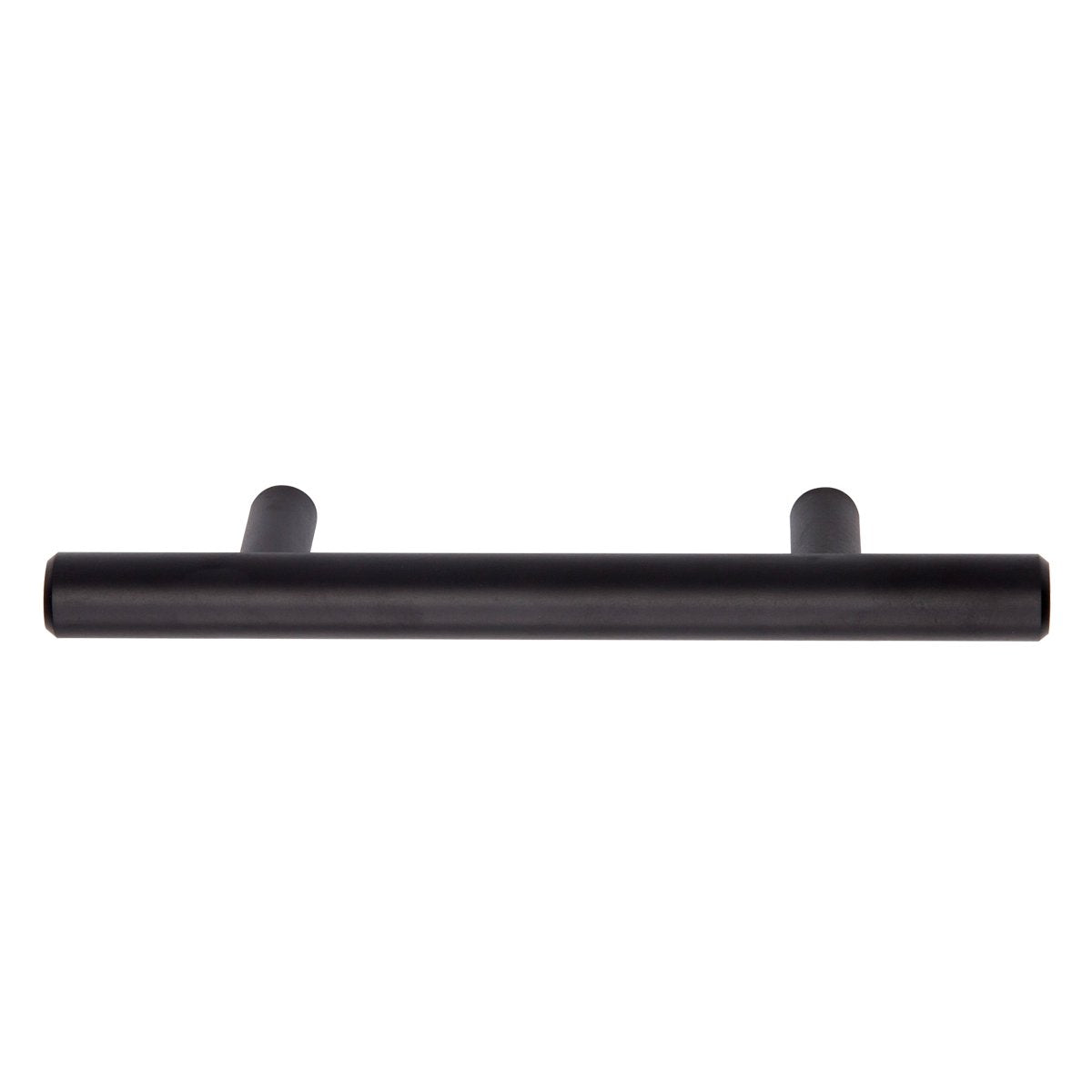 Amazon Basics Euro Bar Cabinet Handle (1/2-inch Diameter), 5.38 in Length (3 in Hole Center), Flat Black, Pack of 10, AB1500-FB-10