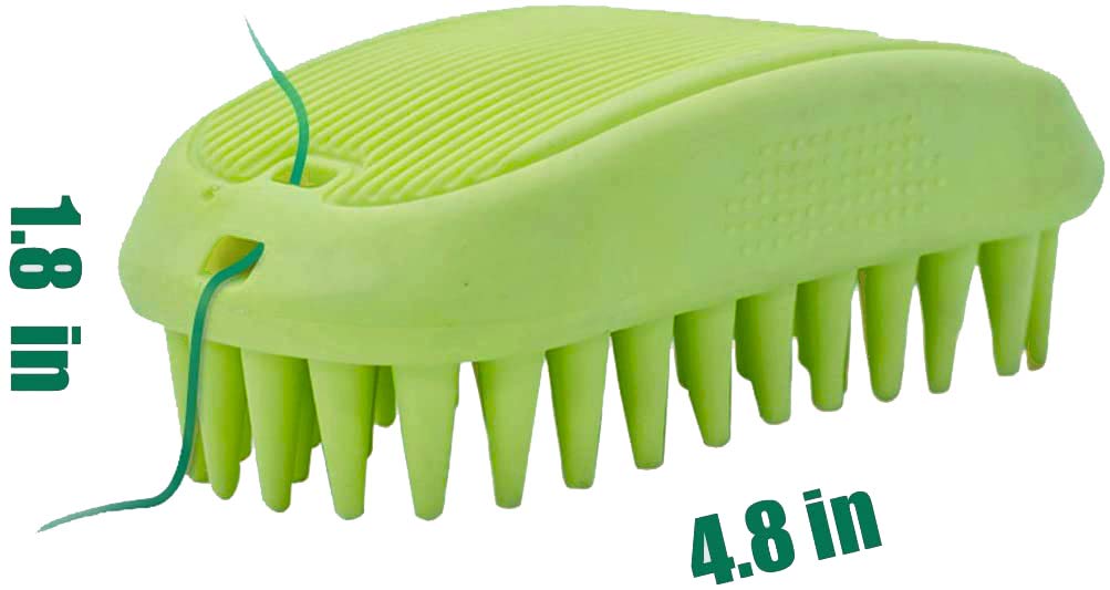 Pet Silicone Shampoo Brush for Long & Short Hair Medium Large Pets Dogs Cats,Shower Wash Curry Brush,Dog hair Products Accessories Dog Back Massage for Long & Short Hair Small Large Pets Dogs(Green)