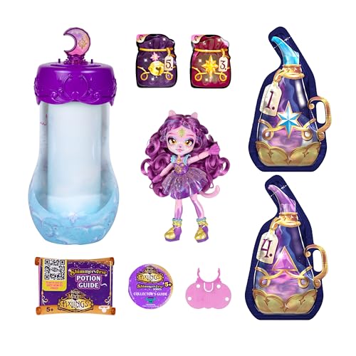 Magic Mixies Pixlings Shimmerverse Series, Create & Mix Magic Potion To Magically Reveal Catlyn the Cat, Watch As This Beautiful 6.5" Shimmerverse Pixling Fashion Doll Appears Inside The Potion Bottle