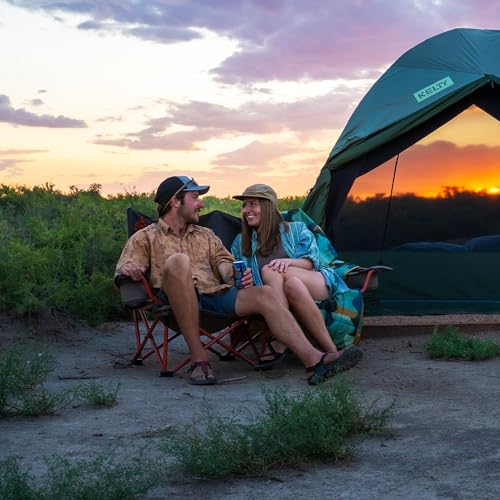 Kelty Low Loveseat Camping Chair – Portable, Folding Chair for Festivals, Camping and Beach Days, Dark Shadow/Navy