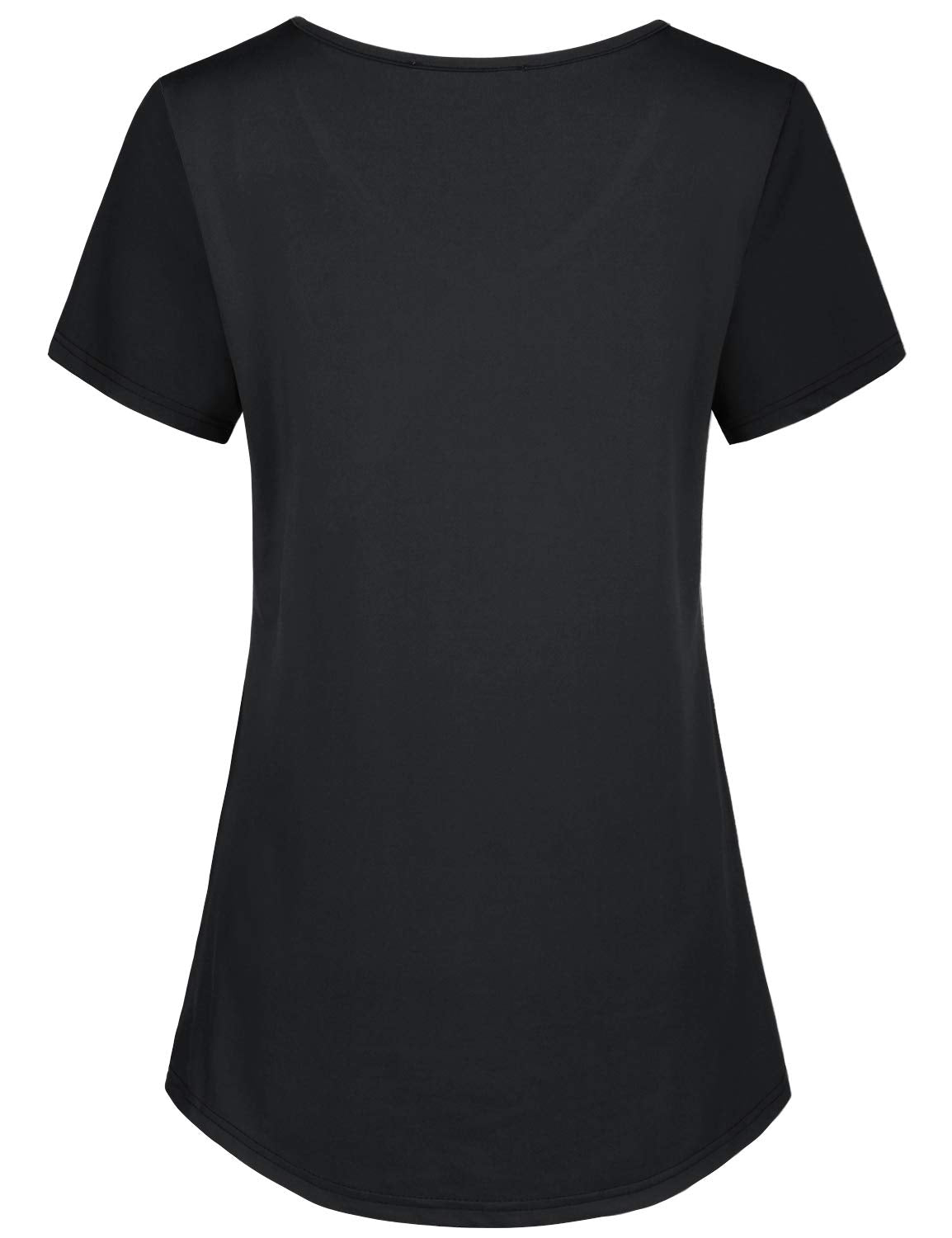 Kimmery V Neck T Shirts for Women Workout Tops for Women Summer Shirts Black XL