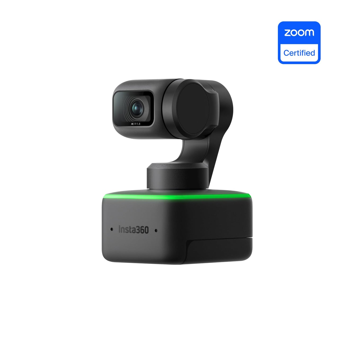 Insta360 Link - PTZ 4K Webcam with 1/2" Sensor, AI Tracking, Gesture Control, HDR, Noise-Canceling Microphones, Specialized Modes, Webcam for Laptop, Live Streaming, Zoom Certified