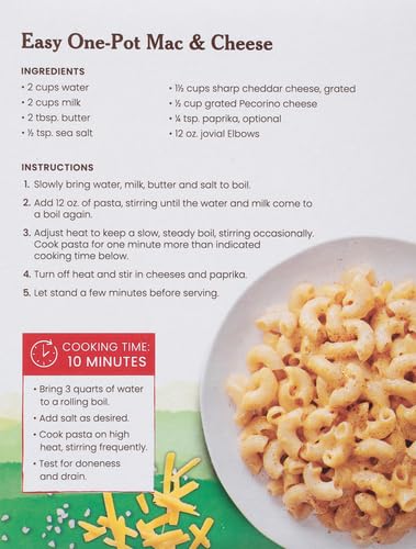 Jovial Whole Grain Brown Rice Elbows Pasta -Whole Grain Pasta, Organic, Gluten Free, Dairy Free, Brown Rice, Made in Italy - 12 Oz, 1 Pack