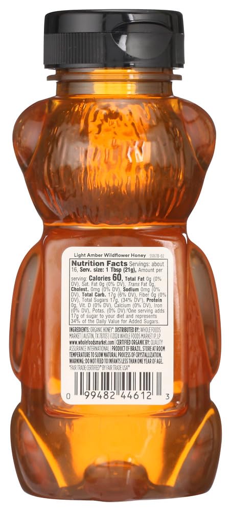 365 by Whole Foods Market, Organic Light Amber Wildflower Honey, 12 Ounce
