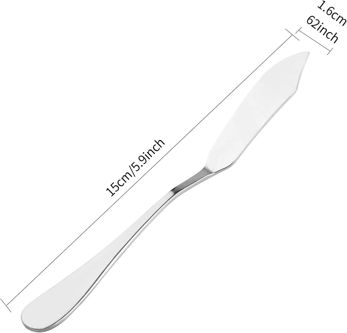 KINMINGZHU 8pcs Stainless Steel Butter Knife, Cheese/Butter Spreaders, Breakfast Spreads Knives,Cheese and Condiments