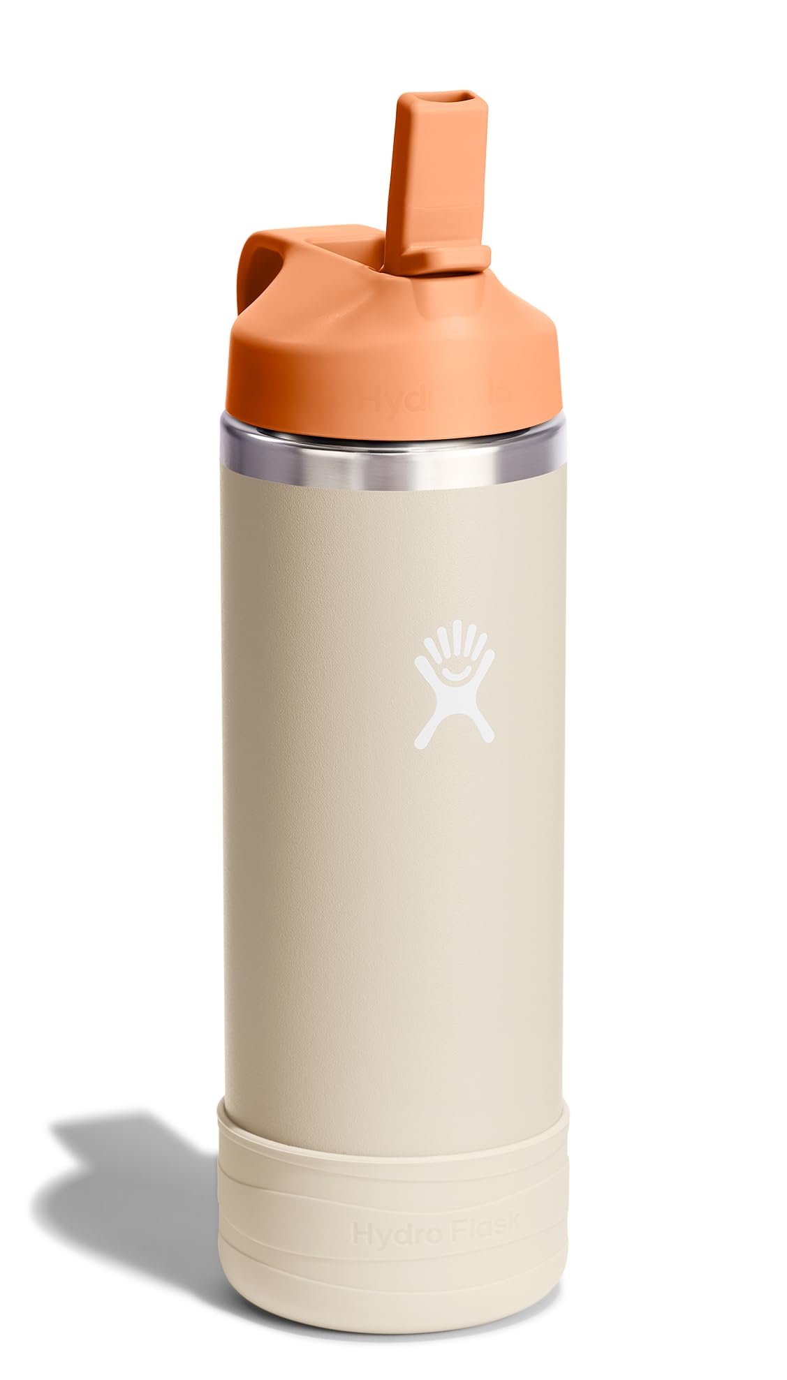 Hydro Flask Kids Water Bottle for School - Stainless Steel and Insulated with Straw Cap - 18 Oz Coconut