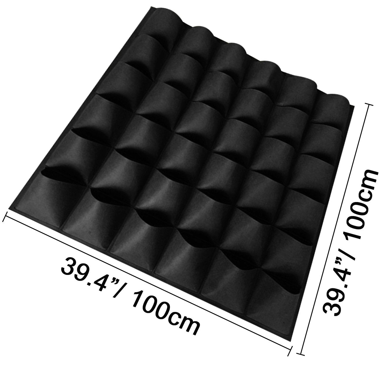 Ogrmar 36 Pockets Vertical Wall Garden Planter Plant Grow Bag for Flower Vegetable for Indoor/Outdoor (36 Pockets, Black)