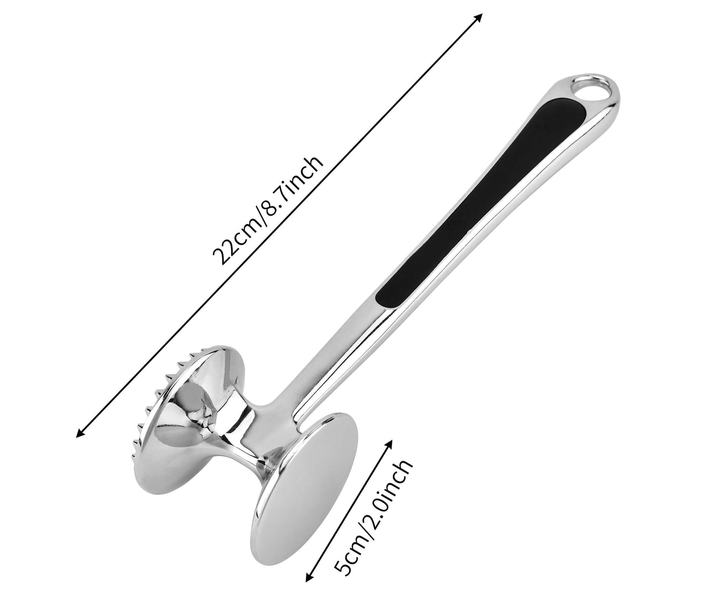 Aliglow Meat Tenderizer Hammer Tool Mallet Pounder for Kitchen Tenderizing Steak Beef Poultry,Heavy Duty Dual-Sided Tenderiser with Soft Grip Handle - Multifunctional Beater for Chicken,Fish, Baking