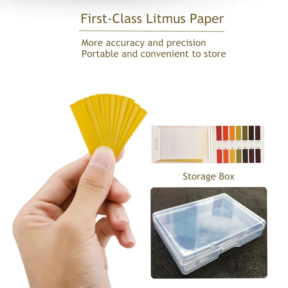 3 Pack pH.1-14 Test Paper Extensive Test Paper Litmus Test Paper 240 Strips pH Test with Storage Case for Saliva Urine Water Soil Testing Pet Food and Diet pH Monitoring (3 PACK with Storage Case)