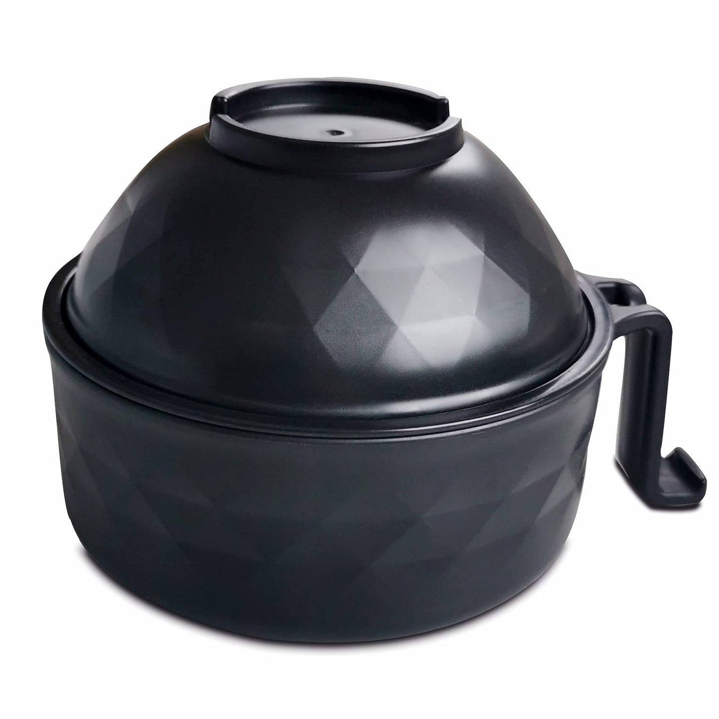 Layron Ramen Cooker Ramen Bowl Set with Chopsticks 33oz Microwave Noodle Bowl College Dorm Room Essentials for Girls for Boys Apartment Essentials-Black