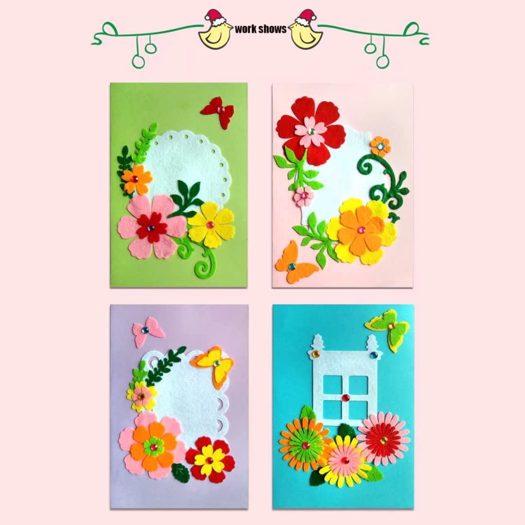 QIAONIUNIU Card Making Kits DIY Handmade Greeting Card Kits for Kids, Christmas Card Folded Cards and Matching Envelopes Thank You Card Art Crafts Crafty Set Gifts for Girls & Boys