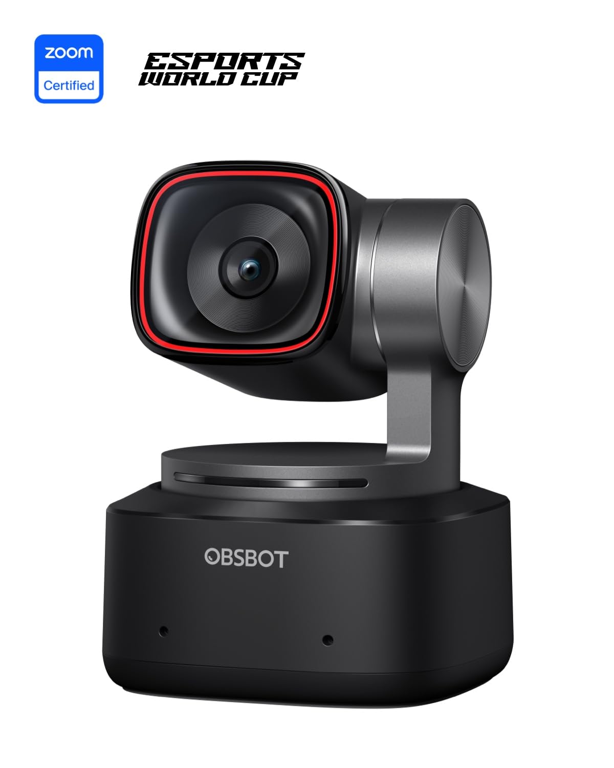 OBSBOT Tiny 2 Webcam 4K Voice Control PTZ, AI Tracking Multi-Mode & Auto Focus, Web Camera with 1/1.5" Sensor, Gesture Control, 60 FPS, HDR Light Correction, Webcam for PC, Streaming, Meeting, etc.