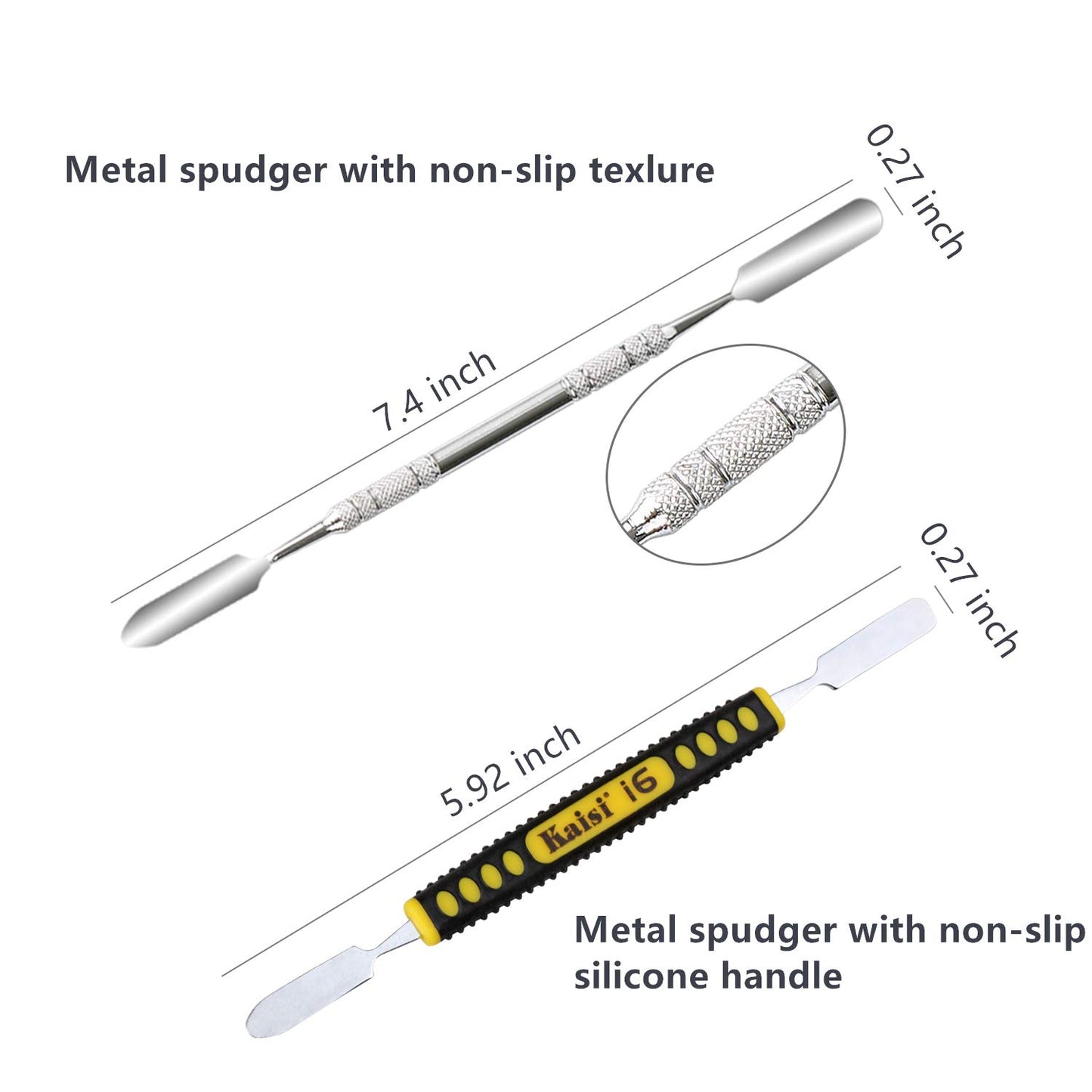 Kaisi Professional Electronics Opening Pry Tool Repair Kit with Metal Spudger Non-Abrasive Nylon Spudgers and Anti-Static Tweezers for Cellphone iPhone Laptops Tablets and More, 20 Piece