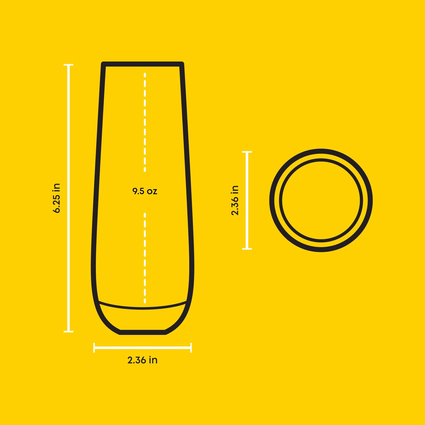 JoyJolt Hue Stemless Champagne Flutes Set of 6 Colored Glasses, 9.5oz Cocktail Glass Set for Mimosa, Stemless Champagne Glasses, Prosecco Wine Flute, Bar Glassware