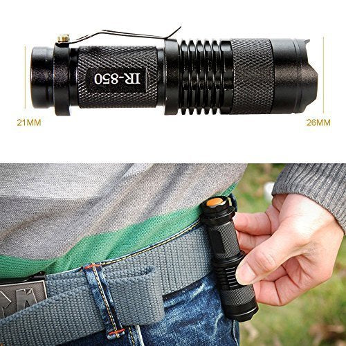 Maketheone IR Torch 3 Watt 850NM Infrared Light Night Vision Flashlight Torch - Infrared Light is Invisible to Human Eyes - to be Used with Night Vision Device (NOT Include Battery)