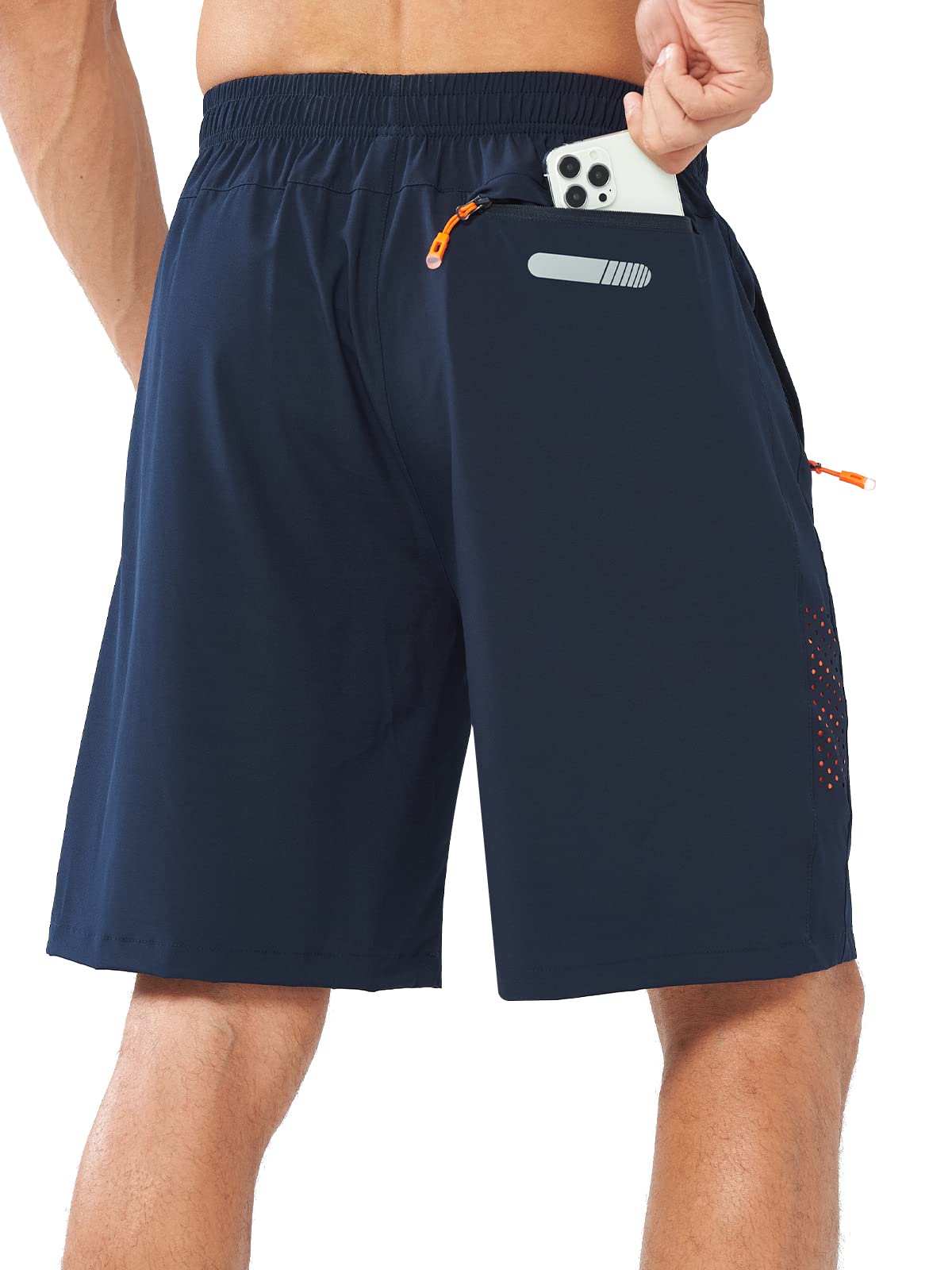 NORTHYARD Men's Athletic Running Shorts Quick Dry Workout Shorts 7"/ 5"/ 9" Lightweight Sports Gym Basketball Tennis Hiking Exercise NAVY-9inch XL