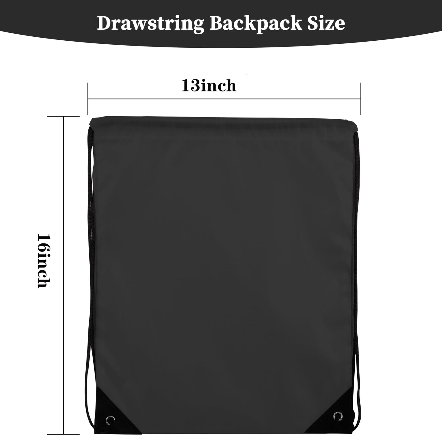 Topspeeder 60 Pieces Drawstring Backpack Bags Sports Sackpack Bulk Cinch Gym Bag For Women Men Outdoor Sports Backpack(Black)