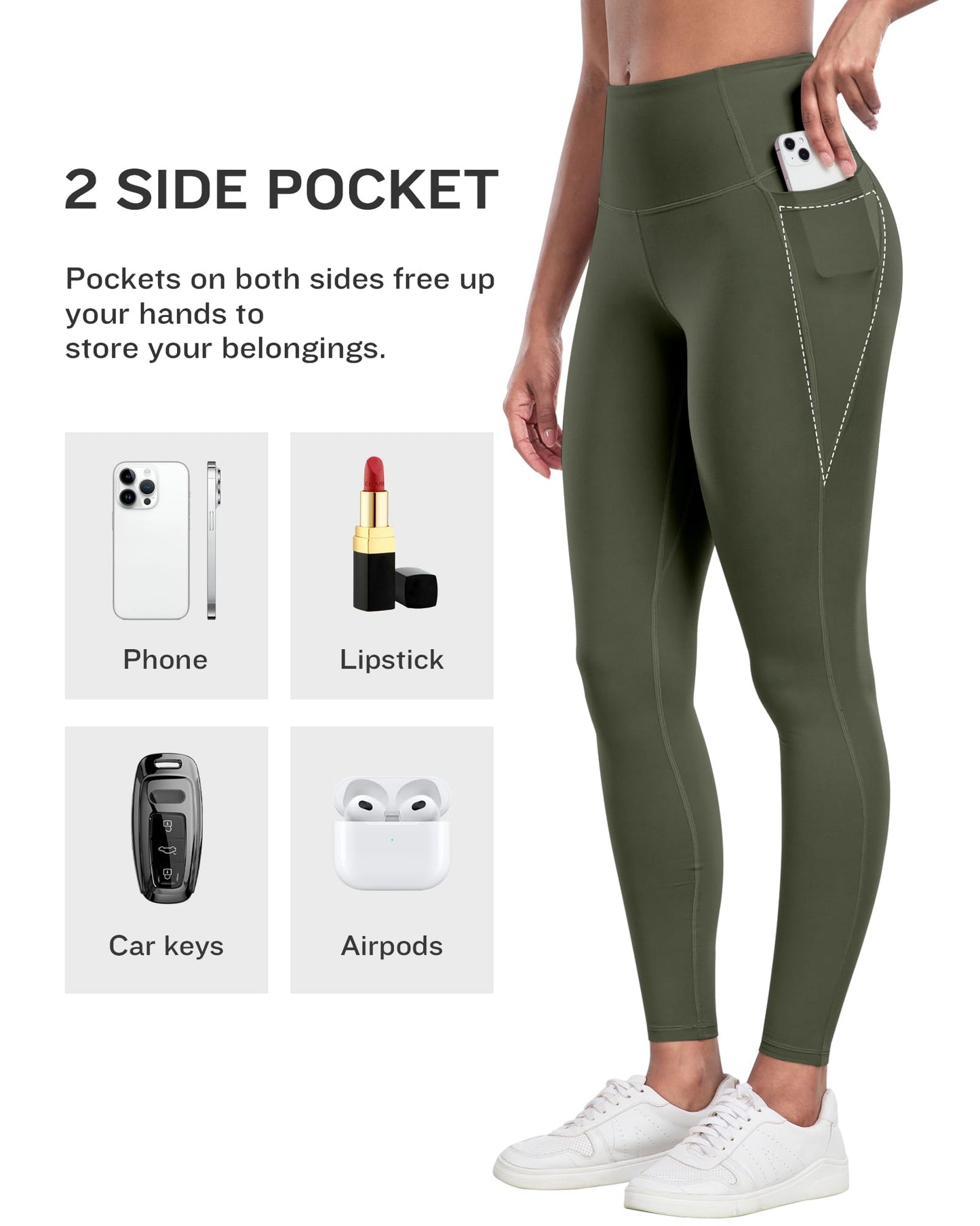 LZYVOO Leggings with Pockets for Women, 6 Packs Soft High Waisted Tummy Control Workout Yoga Pants(BlackGrayNavyWineGreenBrown-XL)