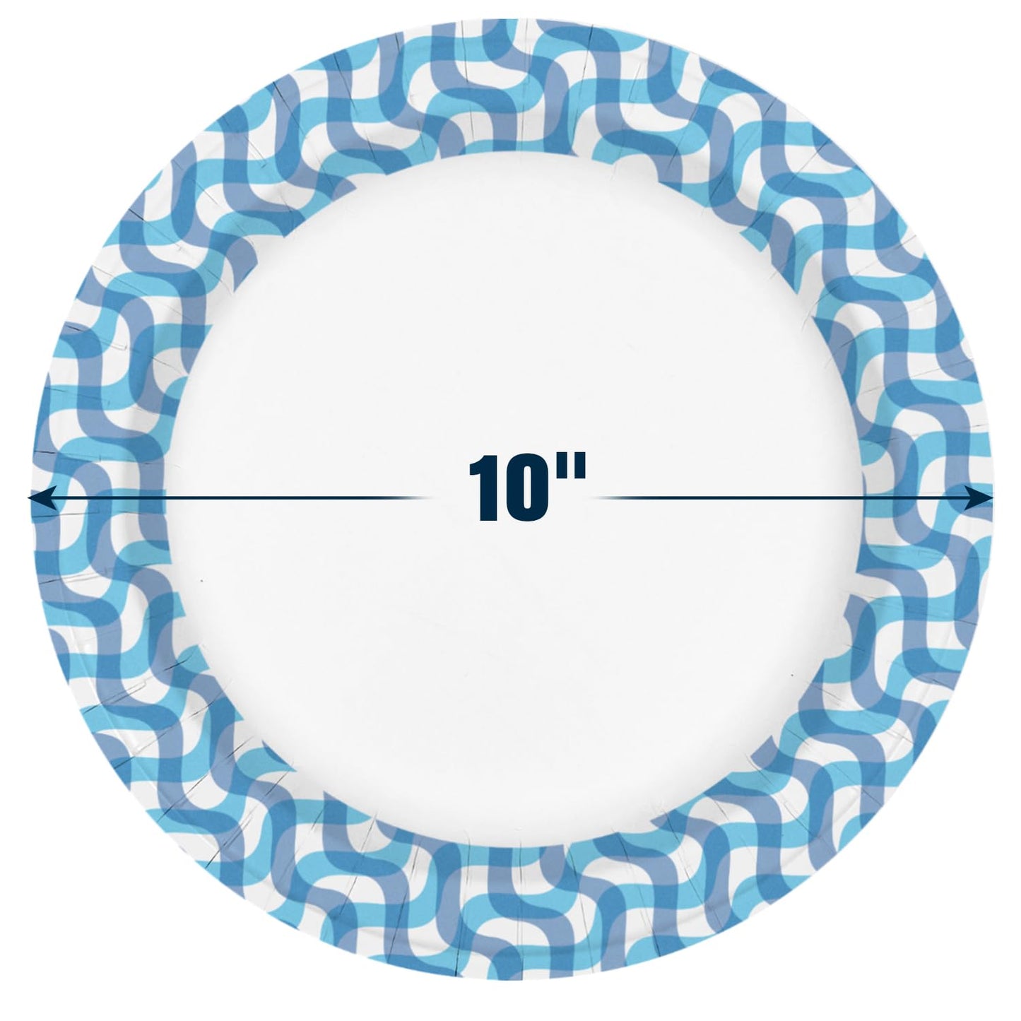 Ginkgo Paper Plates 10 inch Bulk 300 Count, Thickened Disposable Plates Large Heavy Duty Dinner Paper Plates for Holiday, Party, Picnic and Everyday Use