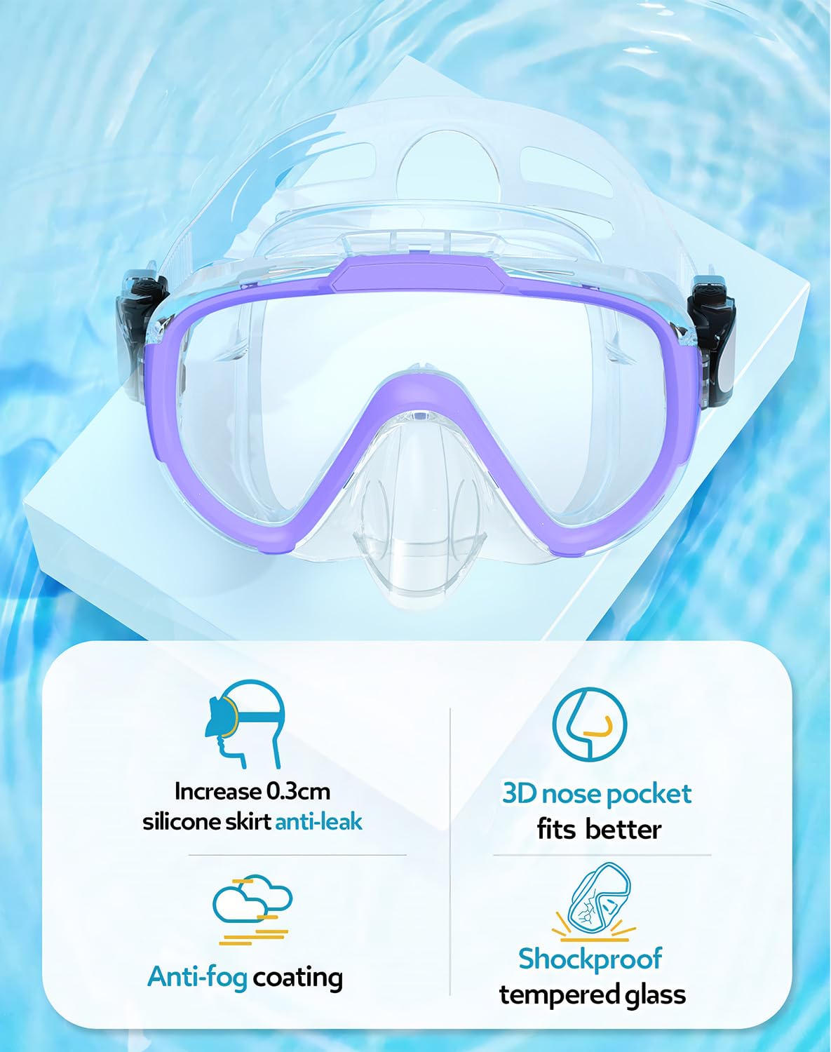 Vengreedo Snorkel Set with Fins for Adults, Snorkeling Gear for Adults Men and Women, Snorkle, Mask Set Adults Dry Top Snorkel Mask Combo Set with Travel Bag for Snorkeling, Diving, Swimming