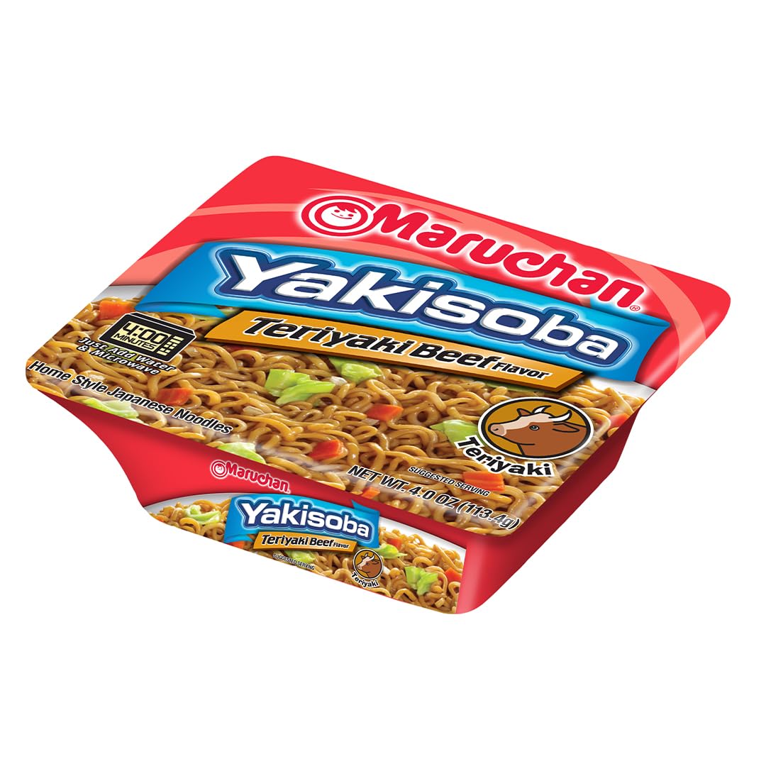 Maruchan Yakisoba Teriyaki Beef, Japanese Instant Ramen Noodles, 4.04 Oz, 8 Count
