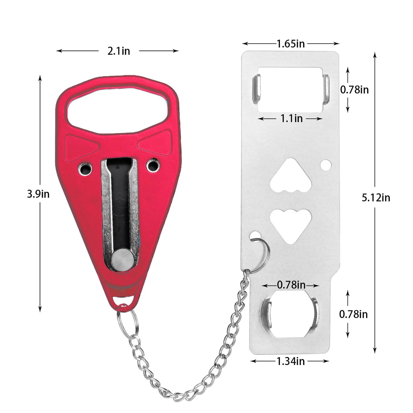 Portable Door Lock for Travel, Door Lock Self-Defense Security Device for Home, Apartment, Hotel, Living Motel, School Dorm, House for Open Inwards Door