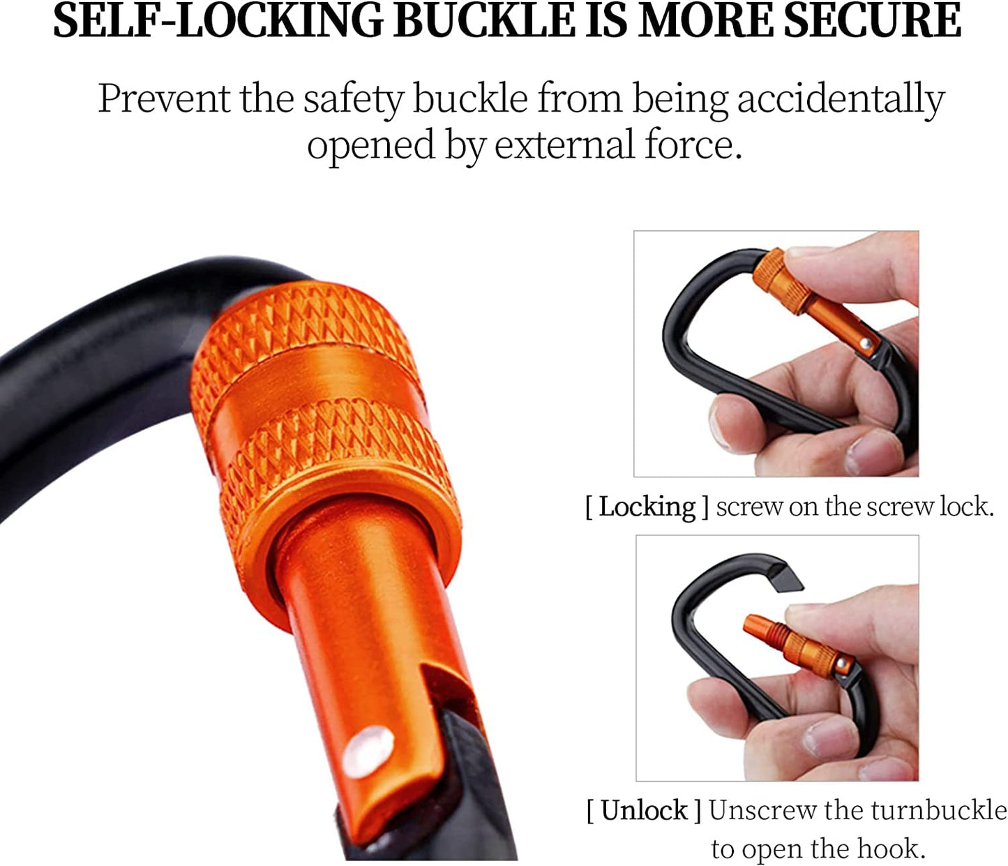 munkees Small Carabiner Clip Keychain 2 Pack, Mini Caribeener 2 inch to 3" for Keys Aluminum Alloy Biner Lightweights for Bottle Buckle, Backpack Hook (Small, Green with Lock)