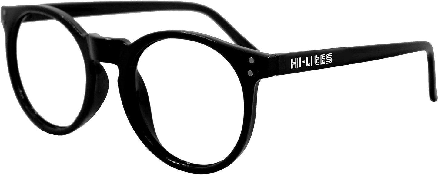 HI-LITES Special Effect Glasses- Smile Effect Lenses (Black)- Designer Style