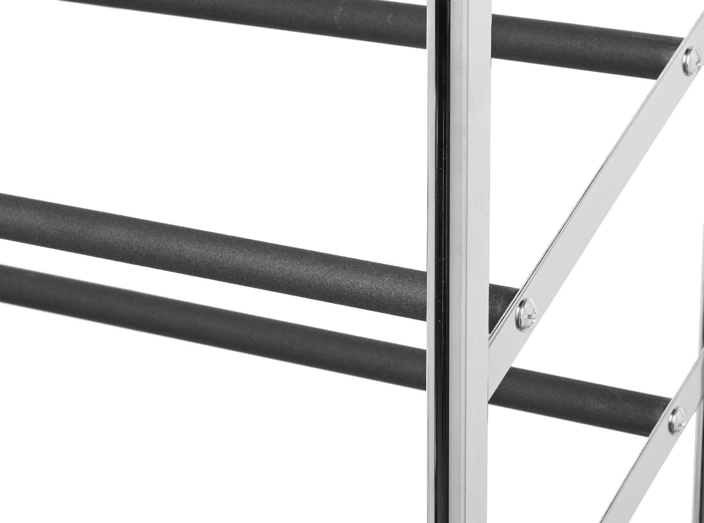 Amazon Basics 50-Pair Shoe Rack Organizer, Chrome, 35.8 x 14.6 x 59.5 inches