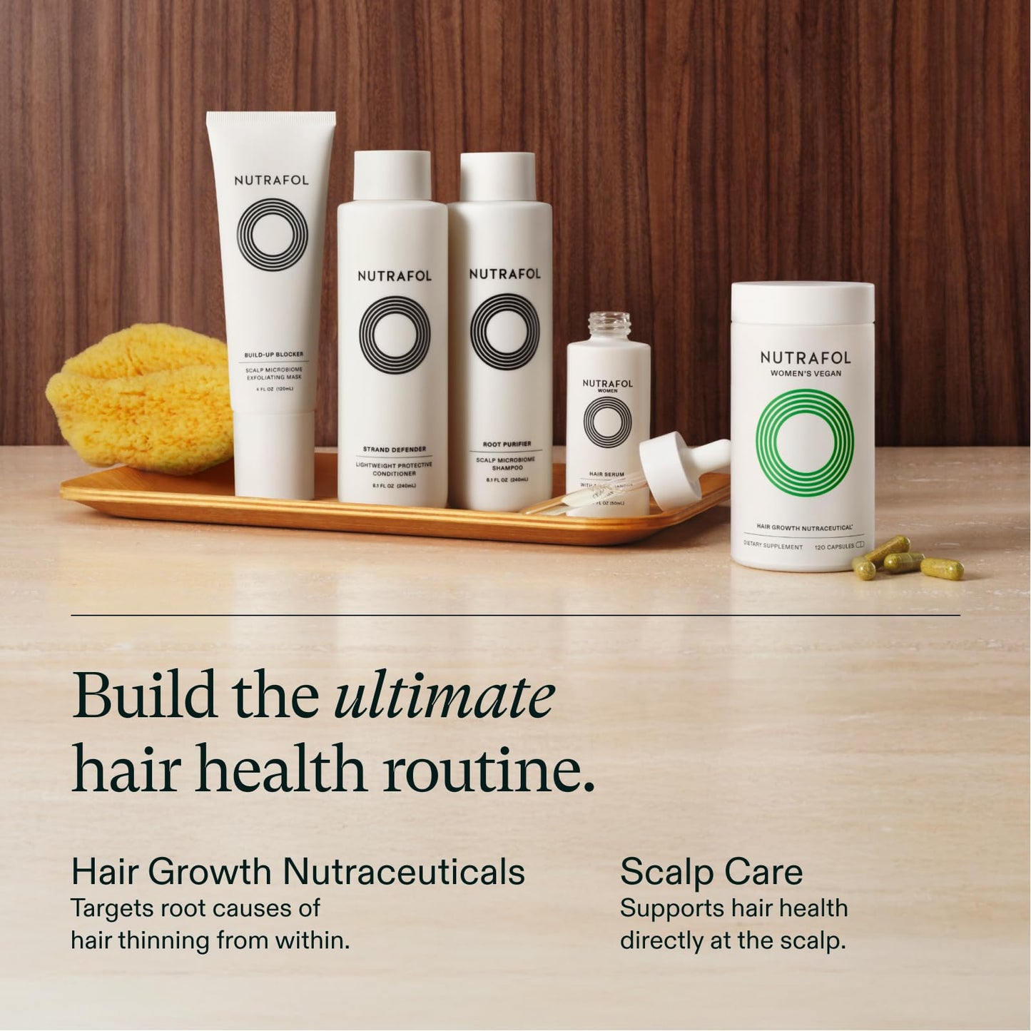 Nutrafol Women's Hair Growth Supplements, For Women 18-44 Years Old, Clinically Tested for Visibly Thicker, Stronger Hair, 100% Vegan Ingredients, Dermatologist Recommended - 1 Month Supply