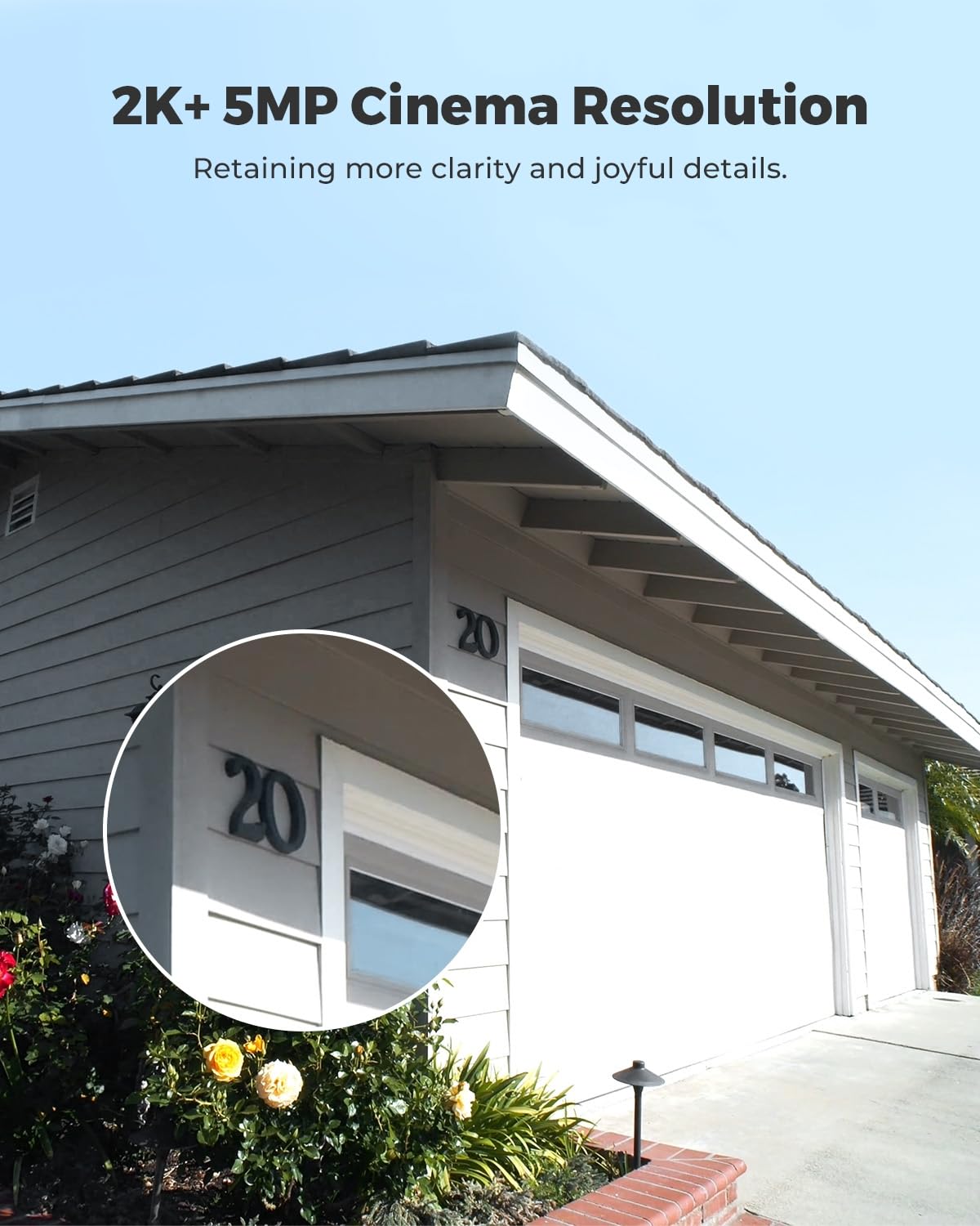 REOLINK Security Cameras Outdoor Wireless WiFi, Argus 3 Pro+Solar Panel with 5MP Color Night Vision, 2.4G/5Ghz WiFi, Non-Stop Solar Powered, Human/Vehicle Detection, Home Hub Compatible