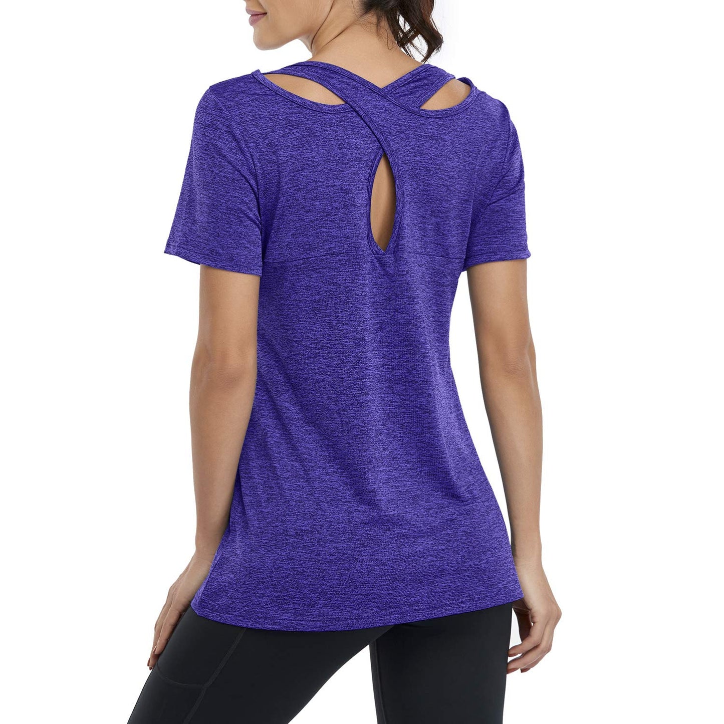 Kimmery Womens Summer Tops 2025 Womens Workout Tops for Women 2025 Womens Shirts for Women Shirts Casual Summer L Purple