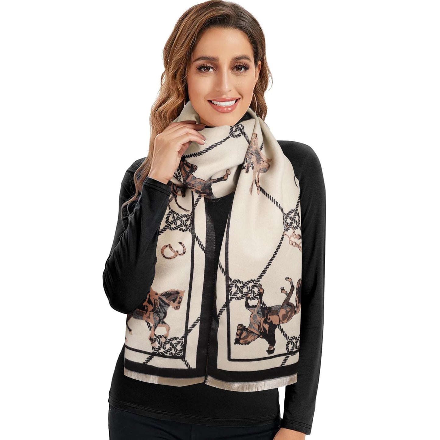 EXTREE Scarfs for Women Pashmina Silky Shawl Wrap for Evening Dressing Blanket Open Front Poncho Cape