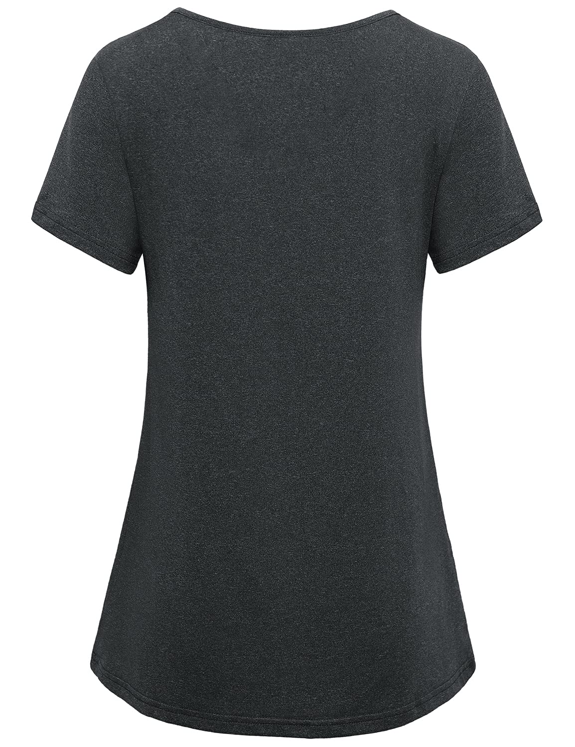 MISS FORTUNE Womens Plus Size Activewear Shirts, Quick Dry Loose Fit Short Sleeve Workout Yoga Shirt Black 3XL