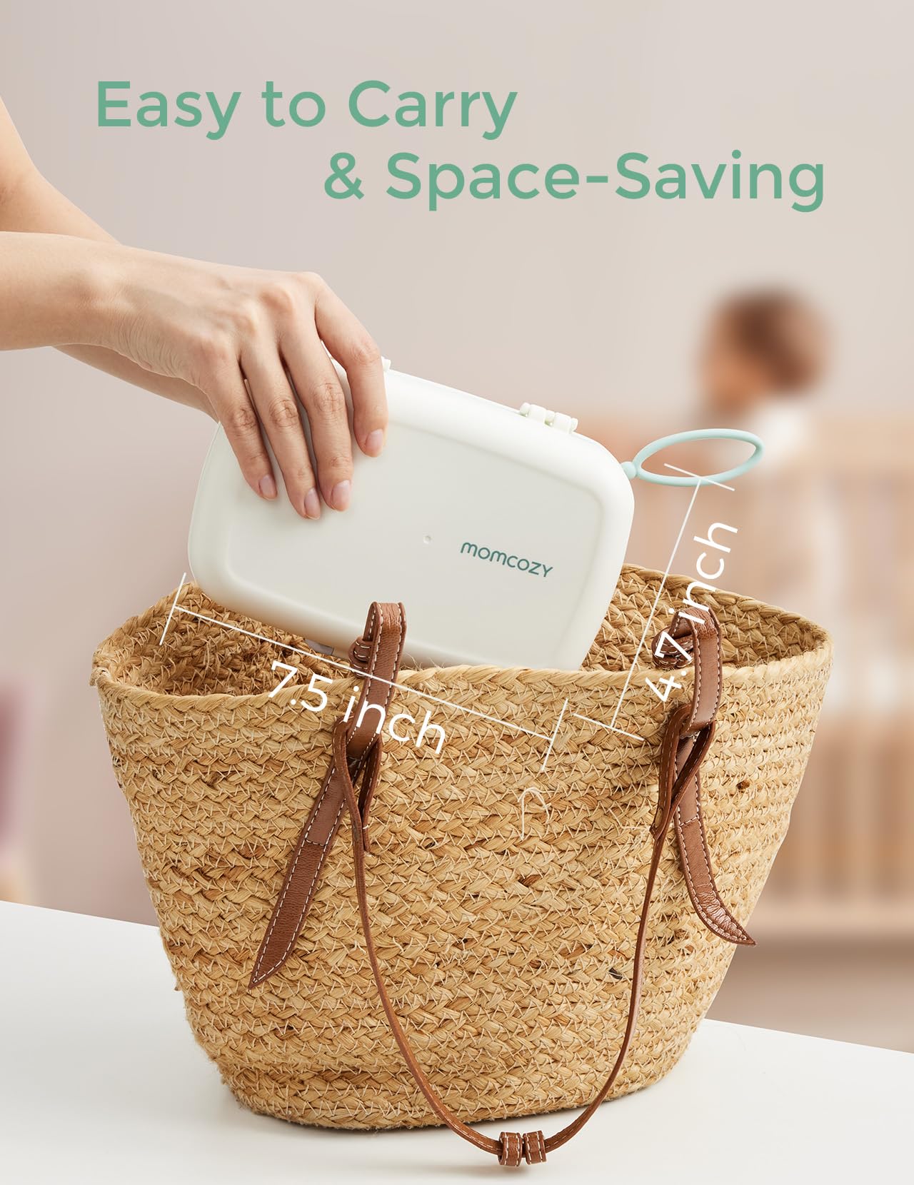 Momcozy Bottle Brush Set - Baby Bottle Cleaner Kit with Silicone Brush, Nipple Brush, Straw Brush, Soap Dispenser, Drying Rack - 7 in 1 Bottle Cleaning Tool for Home and Travel