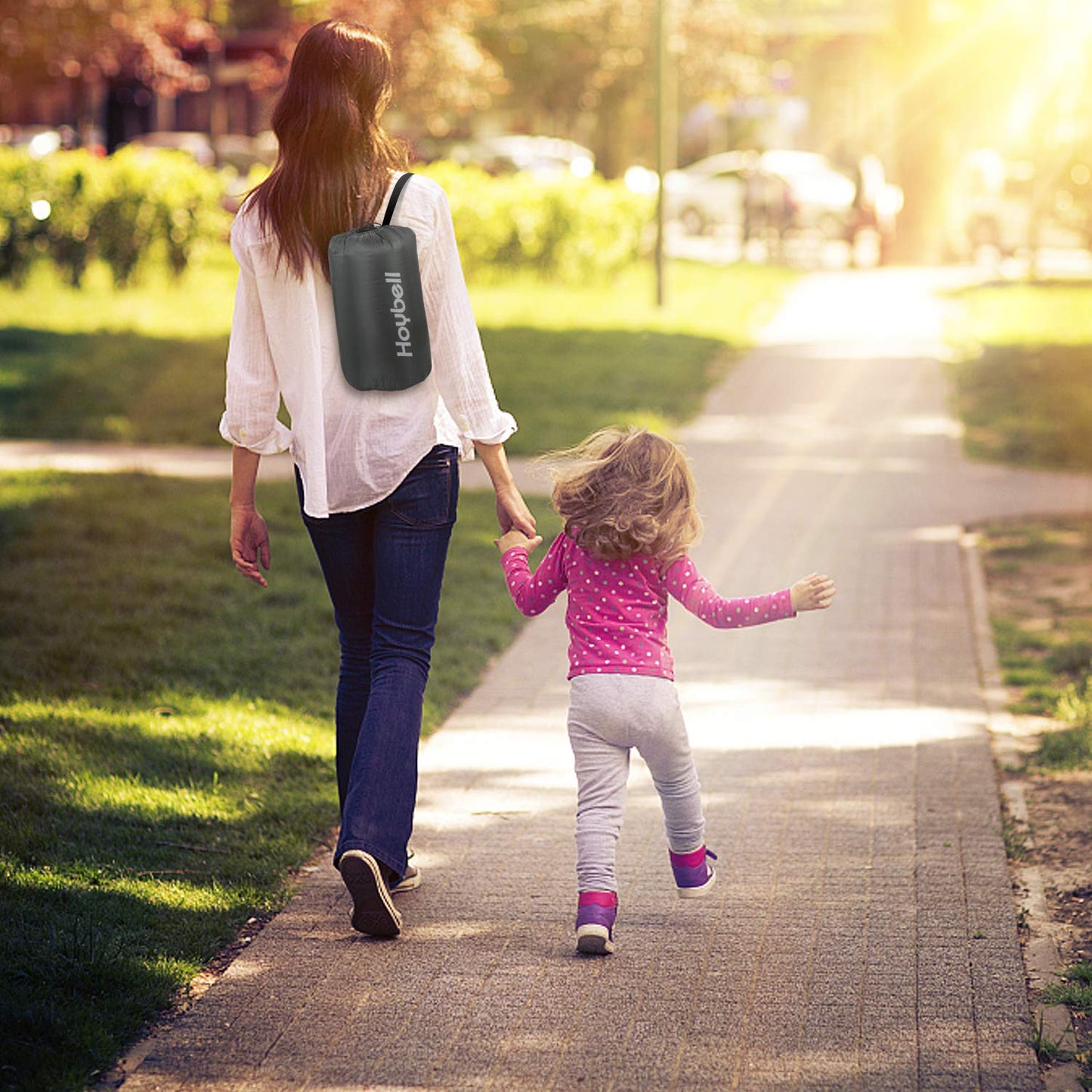 Hoybell Playpen Mattress, Compatible with Regalo My Play Play Yard, Self Inflatable Comfortable with Carry Case - Dark Grey