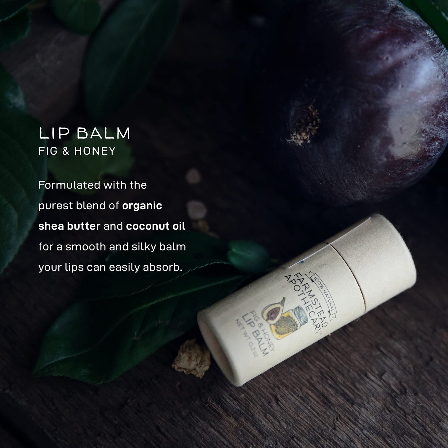 Farmstead Apothecary Lip Balm (Fig & Honey, 1 Pack)