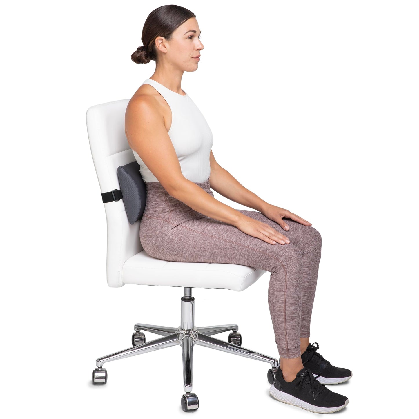 OPTP The Original McKenzie Slimline Lumbar Support – USA-Made Lower Back Support for Office Chair, Car Back Support, and Travel Lumbar Pillow. The Preferred Lumbar Cushion by Physical Therapists.