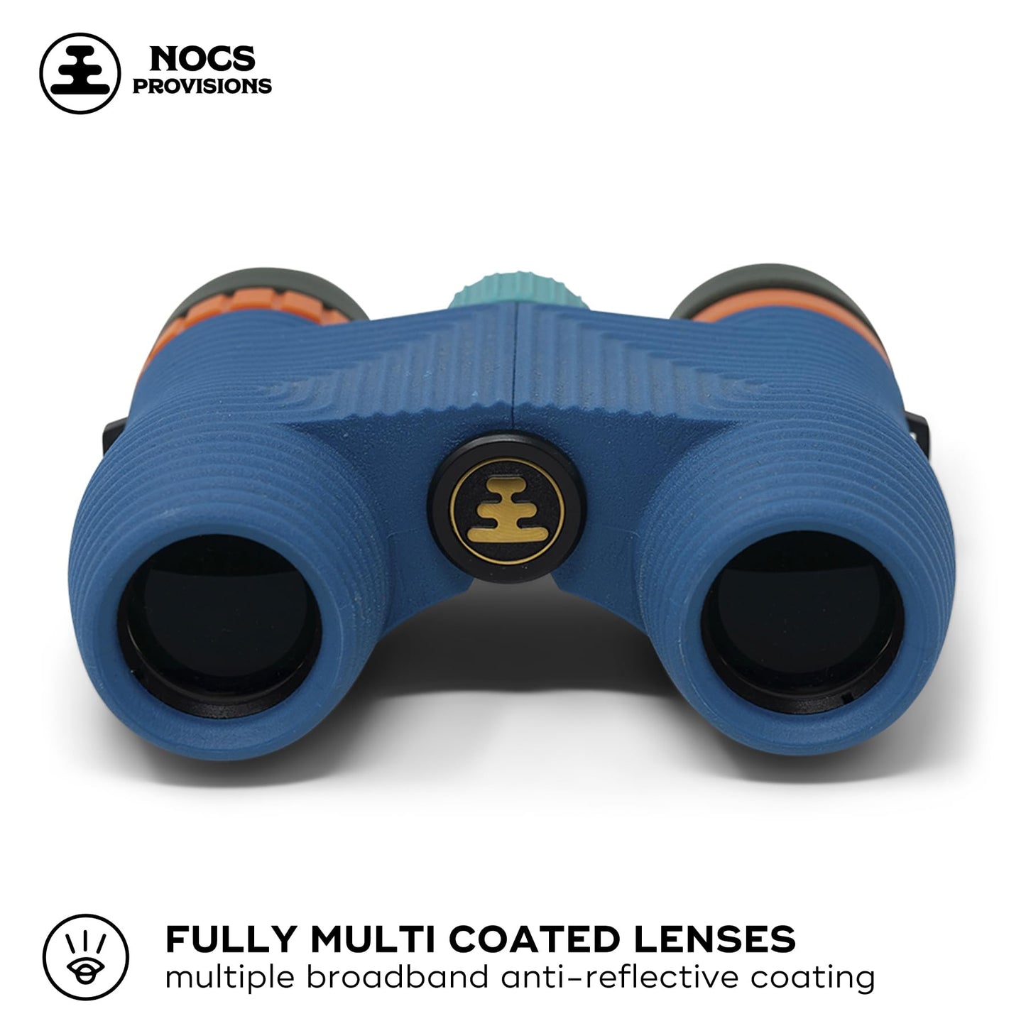 Nocs Provisions Standard Issue 8x25 Waterproof Binoculars, 8X Magnification, Bak4 Prism, Wide View Multi-Coated Lenses for Bird Watching, Hiking & Backpacking - Cobalt Blue II