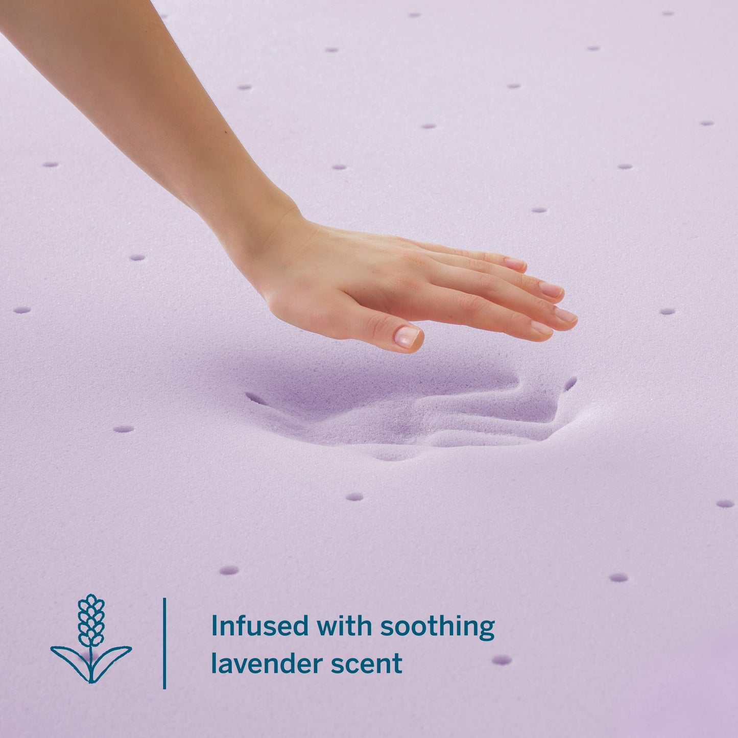 Lucid 3 Inch Lavender Infused Memory Foam Mattress Topper - Ventilated Design – Pressure Relieving Bed Topper - Mattress Pad – CertiPur Certified - Twin XL Size