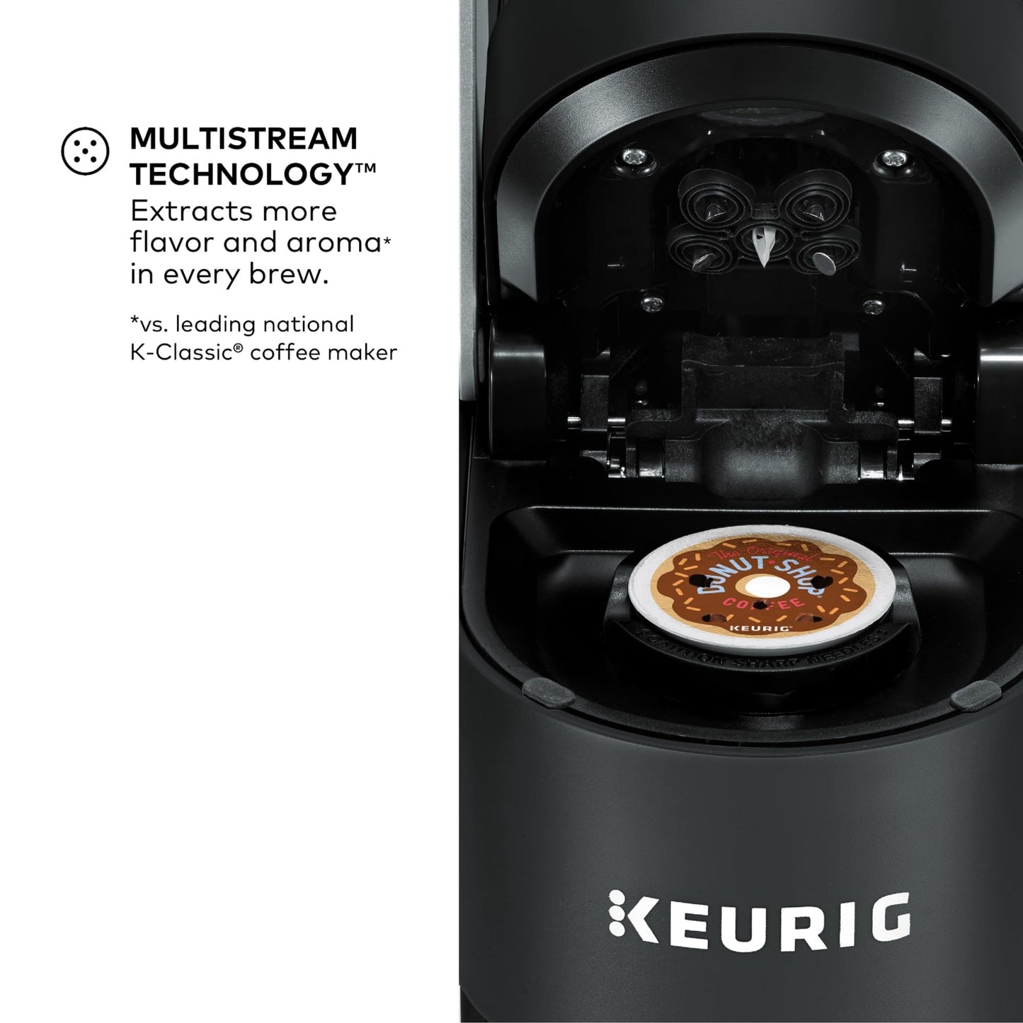 Keurig K-Supreme Single Serve K-Cup Pod Coffee Maker, MultiStream Technology, 4 Brew Sizes, 66oz Dual-Position Removable Reservoir, Black