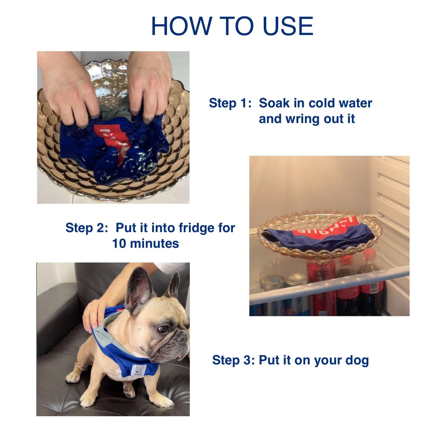 iChoue French Bulldog Summer Cooling Shirt for Dogs UV Sun Protection Vest Sleeveless Stretchy Tank Top English Pug Yellow Black - Large