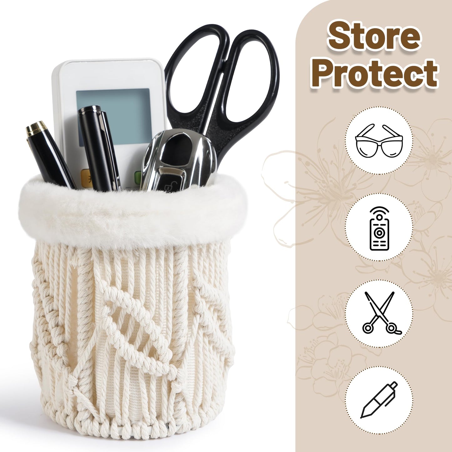 HOSROOME Glasses Holder for Nightstand Boho Decor Eyeglass Holder Stand for Office Desk Organizer