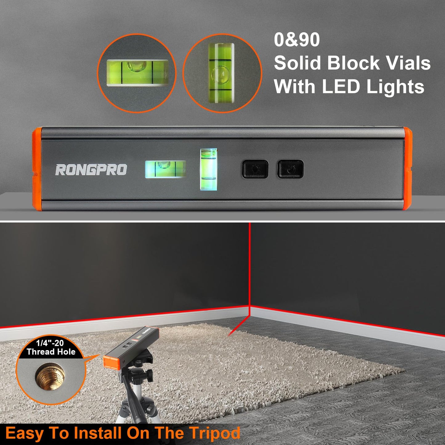 Portable Laser Level with Magnetic -Multipurpose 15Ft Cross Leveling Line,Mini Torpedo Level for Hanging Picture Wall Writing Home Renovation