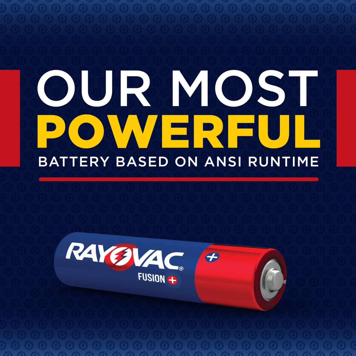 Rayovac Fusion AAA Batteries, Premium Alkaline Triple A Batteries (30 Battery Count) Red, Silver